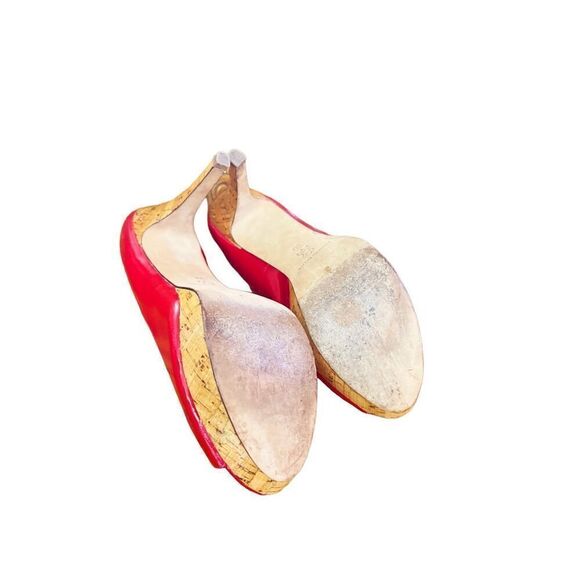 Antonio Melani Red Open Toe Pumps Size 9 - Picture 7 of 11